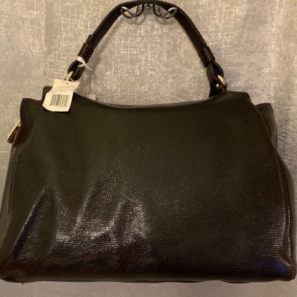 *NEW* Versace Crocodile-Embossed Leather Bag - Picture 4 of 10